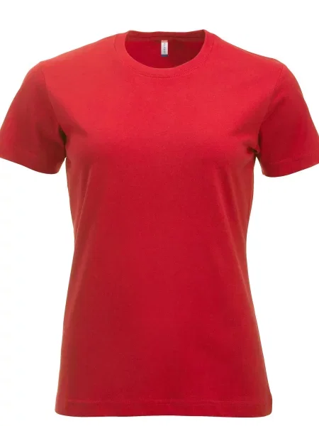 Clique New Classic-T – Klasyczny T-shirt z ringspun bawełny – red czerwona