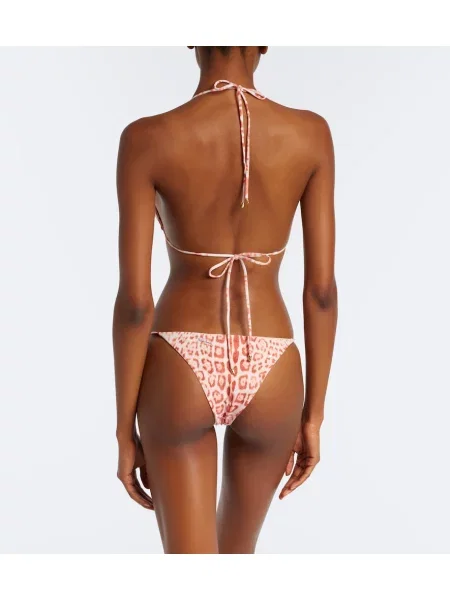 Bikini Roberto Cavalli cu imagine cu model leopard roz