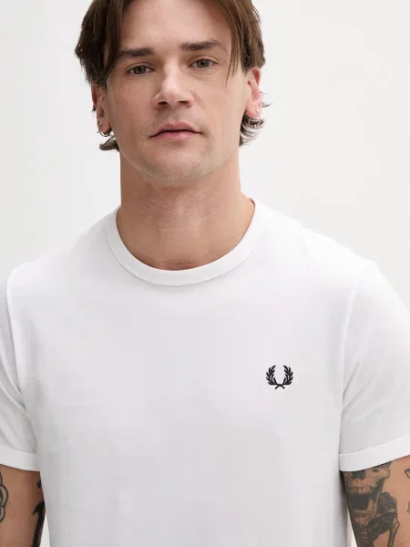 Fred Perry póló Ringer T-Shirt fehér