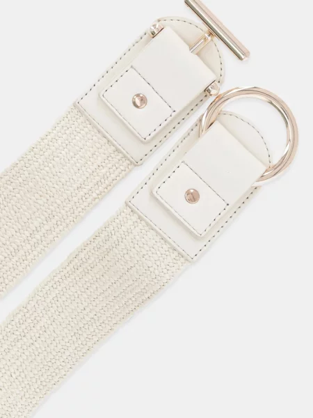 Ремінь Morgan з ремінцями бежевий