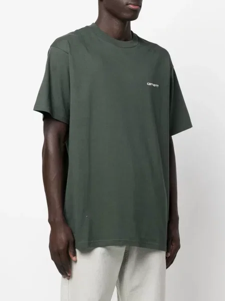 Tricou Carhartt Wip cu broderie verde