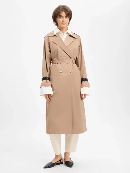 Liu Jo Collection Trencz Kobiety jednolity S beżowy