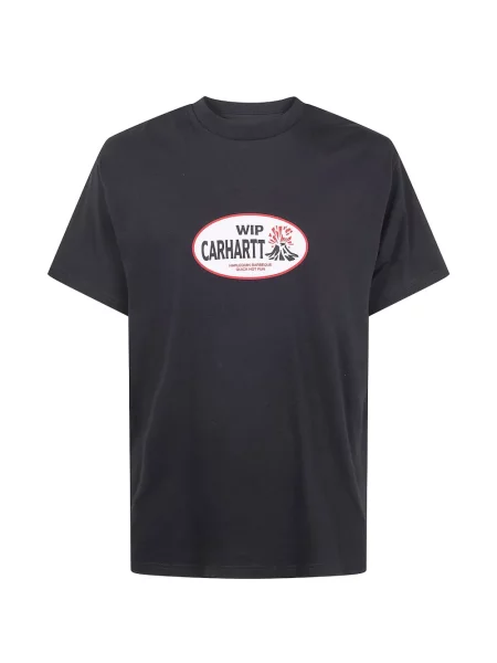 Tricou Carhartt Wip cu model argyle negru