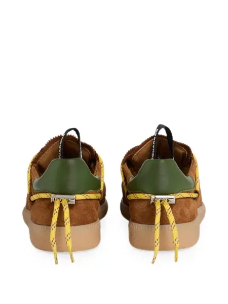Fűzős csipkés sneaker Dsquared2 barna