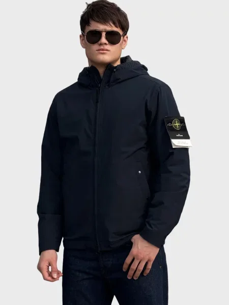 Куртка Stone Island з камінням синя