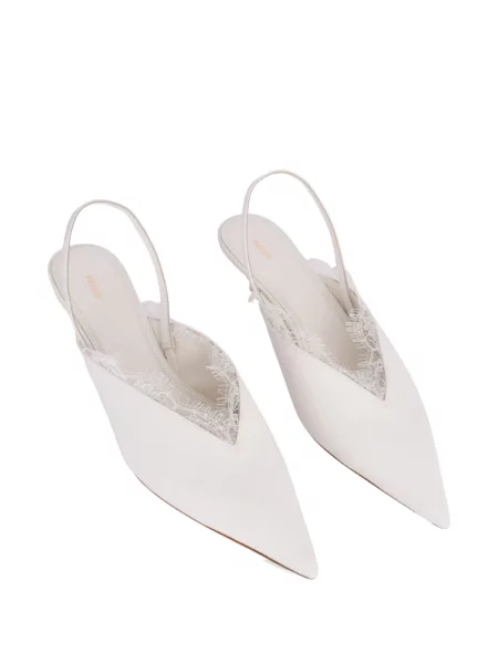 Pantofi cu toc Neous slingback alb