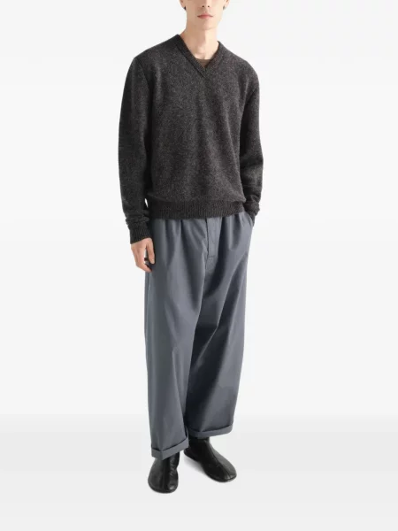 Pantaloni Lemaire din țesătură twill albastru
