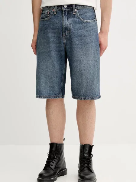Дънков къс панталон Levi's мъжки синьо