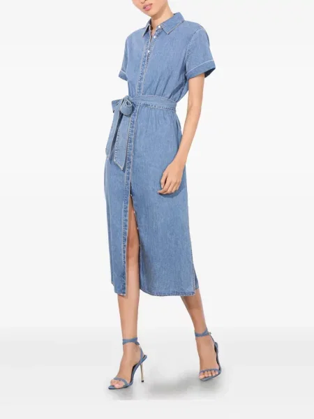 Rochie tip cămașă Alice + Olivia de costum albastru