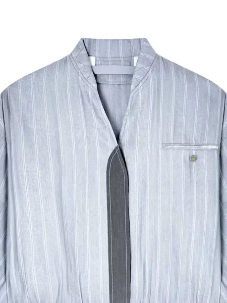 Raštuotas striukė Giorgio Armani v formos iškirpte mėlyna