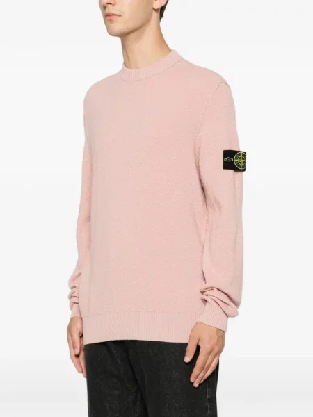 Lung pulover Stone Island cu strasuri roz