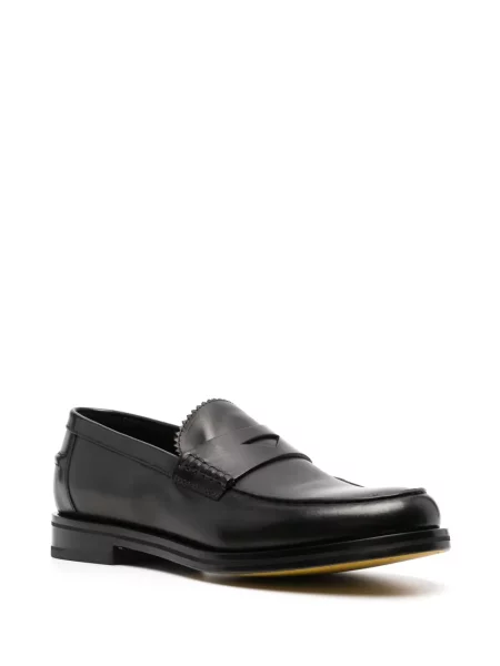 Pantofi loafer Doucal's din piele slip-on negru