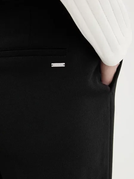 Guess spodnie THEOLINE szerokie high waist czarny