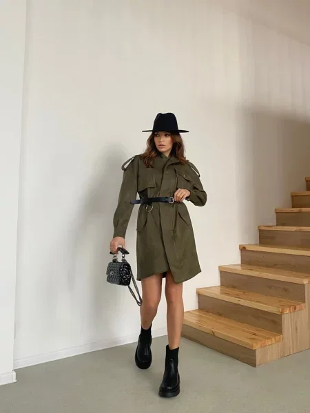 Замшева Сукня міні Milirud хакі