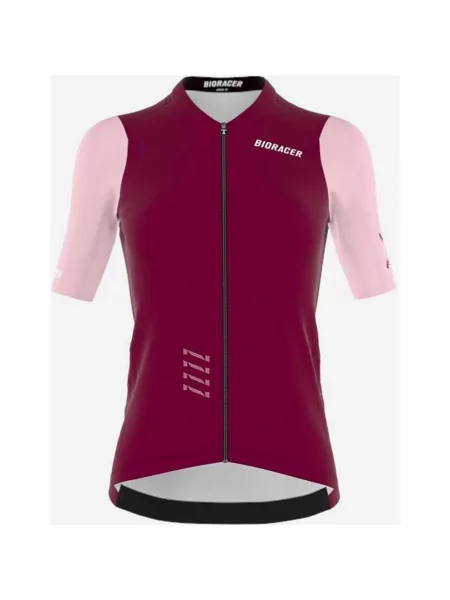 Koszulka rowerowa Bioracer Icon burdeos różowy jasny S czerwona