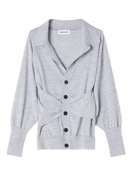 Cardigan Lanvin lung gri