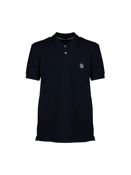 Koszulka polo Ps By Paul Smith z krótkim rękawem w zebrę z logo czarna