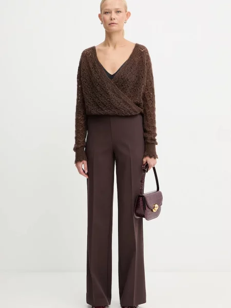 Светр з додаванням мохеру Twinset легкий коричневий