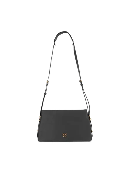 Jedwabna torebka Pinko czarna