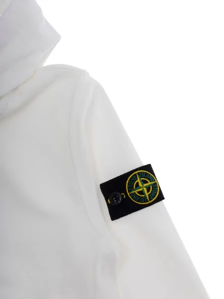 Bluza z kapturem dziecięca Stone Island biała