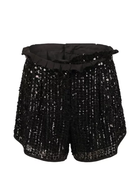 Pantaloni scurți Valentino Garavani cu paiete negru