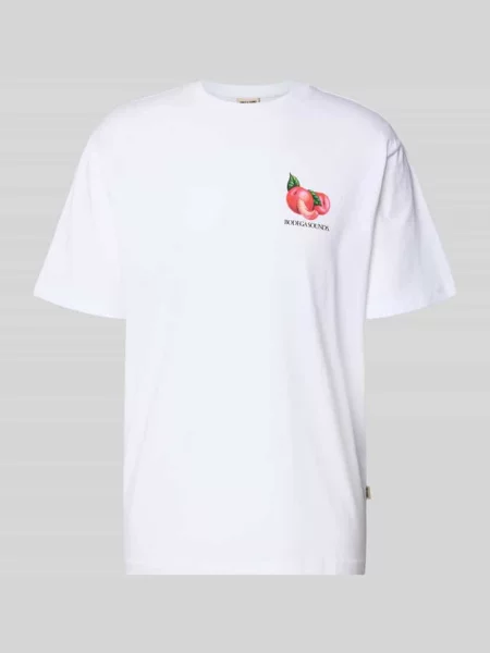 T-shirt o kroju relaxed fit z czystej bawełny model TASTY' Only & Sons biała