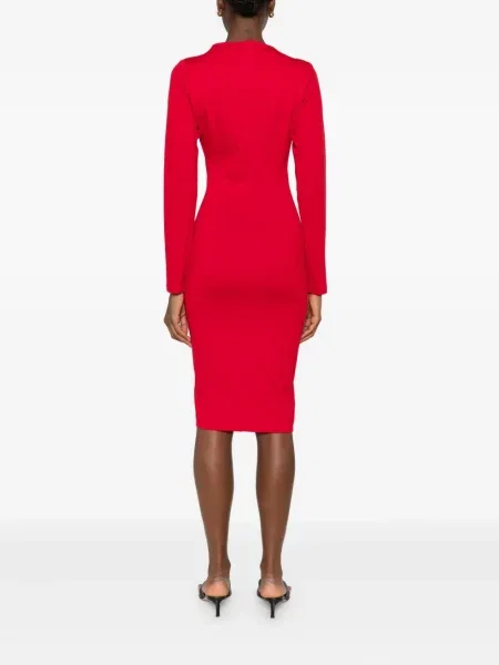 Rochie midi Roserry până la genunchi de costum roșu