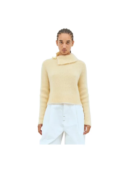 Sweter Jacquemus wełniany żółty