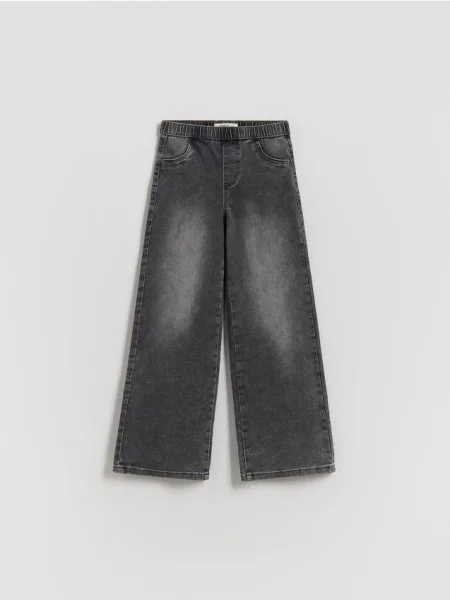 Reserved Blugi wide leg gri