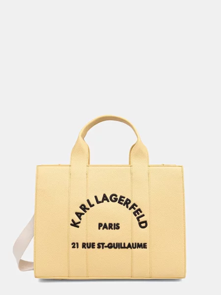 Karl Lagerfeld torebka tote z imitacji skóry K/RSG MD żółta