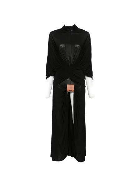 Rochie maxi Jean Paul Gaultier drapată cu autograf negru
