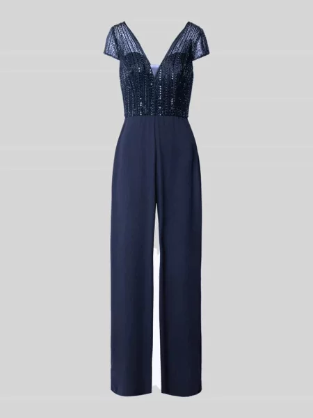 Kombinezon z ozdobnym kamieniem Hey Kyla granatowy