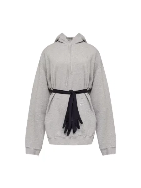 Sukienka Mm6 Maison Margiela z kapturem szara