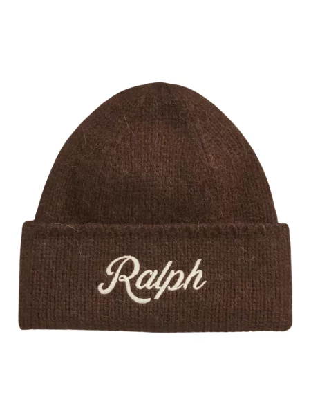 Czapka Polo Ralph Lauren wełniana z logo brązowa