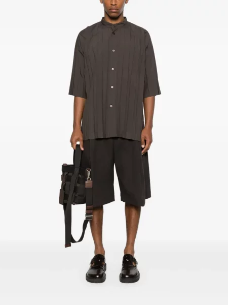 Πουκάμισο Homme Plissé Issey Miyake καφέ