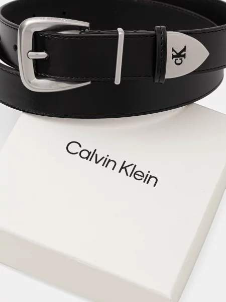 Bőr öv Calvin Klein fekete