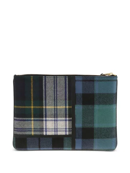 Portofel Comme Des Garçons în carouri verde
