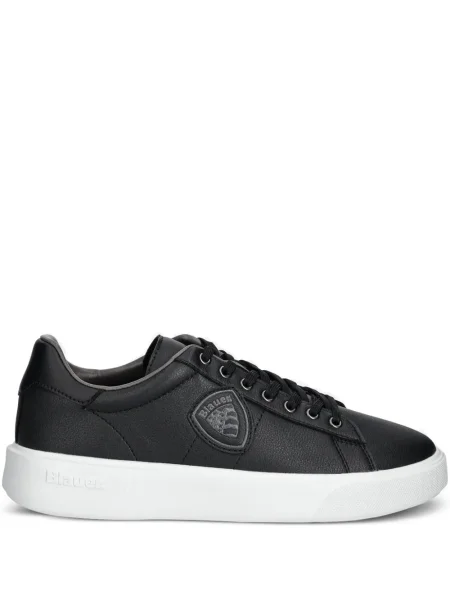 Sneakerși Blauer din piele cu autograf negru