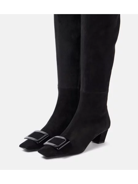 Škornji Roger Vivier iz semiša črna