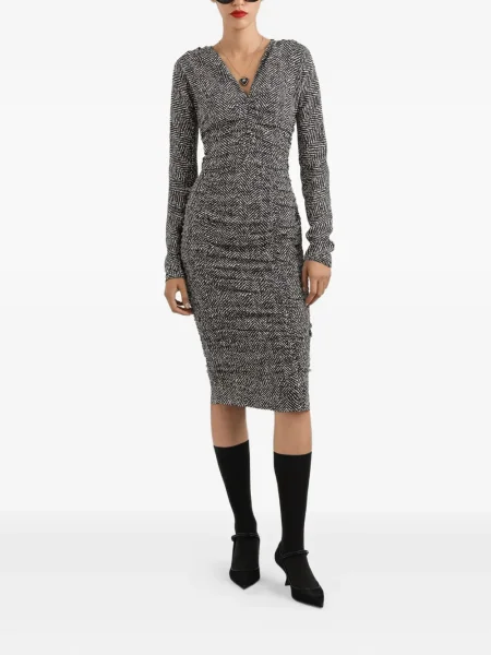 Rochie midi Dolce & Gabbana până la genunchi de costum negru