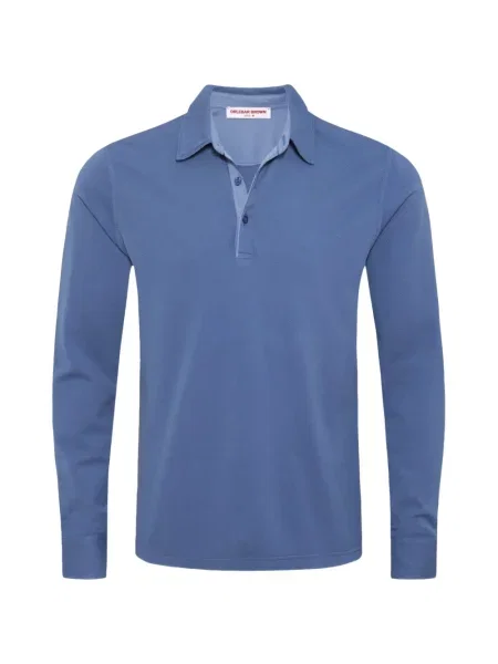 Lung tricou polo Orlebar Brown albastru