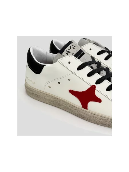 Sneakersy Ama Brand skórzane białe