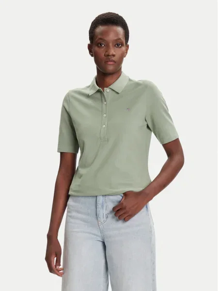 Gant Tricou polo Shield verde