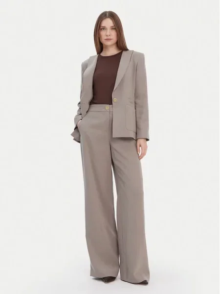 Armani Exchange Medžiaginės kelnės smėlio