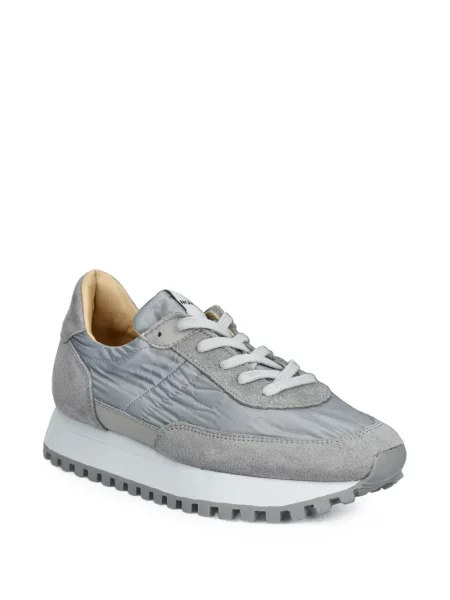 Sneakerși Novesta din piele de căprioară gri