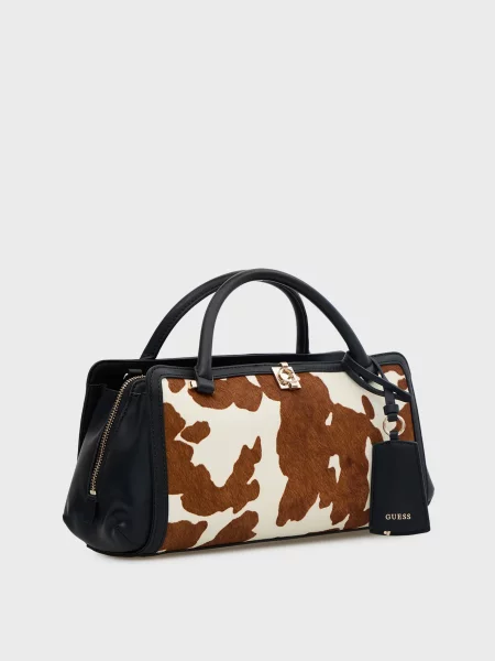 Кожаная сумка Guess с принтом