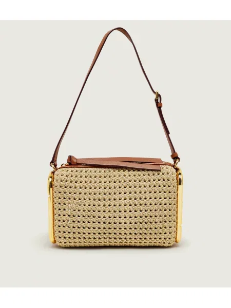 Marc Jacobs Geantă pe umăr Scene Small Shoulder Bag In Crochet cu adaos de piele