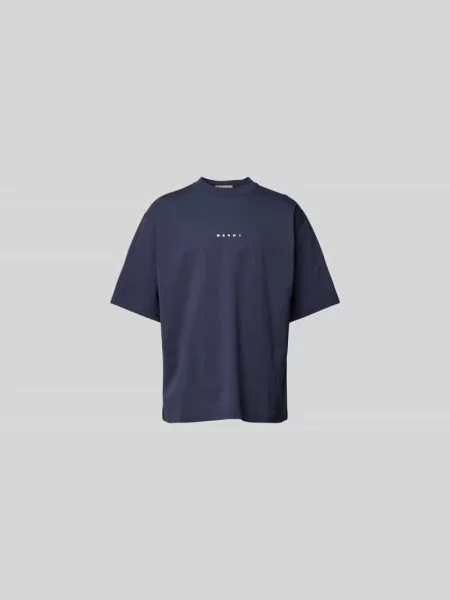 T-shirt o kroju oversized z nadrukowanym logo Marni czarna