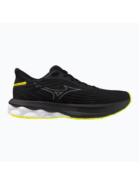 Кросівки для бігу Mizuno Wave Skyrise 6 black/harbor mist/lemon tonic чорні