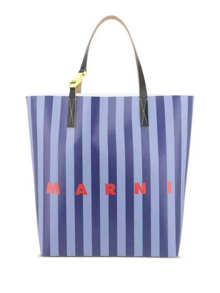 Geantă Marni cu dungi albastru